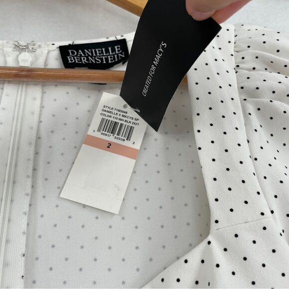 -Danielle Bernstein Women's Polka Dot Dress NWT 2 - Picture 4 of 10